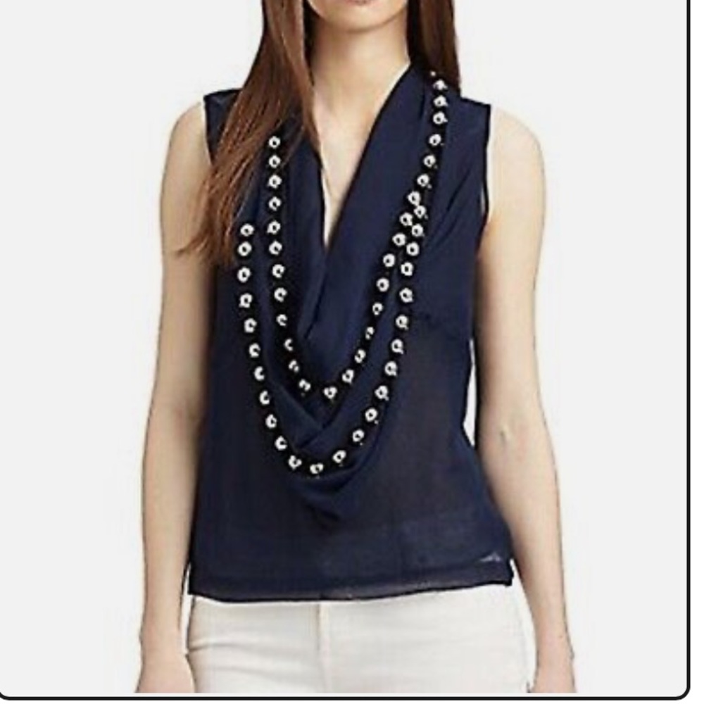 Diane von Furstenberg Anya Silk Draped Top